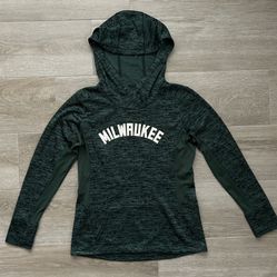 Milwaukee Bucks Basketball NBA Sweatshirt Hoodie Hoody Fleece L Large Women’s 