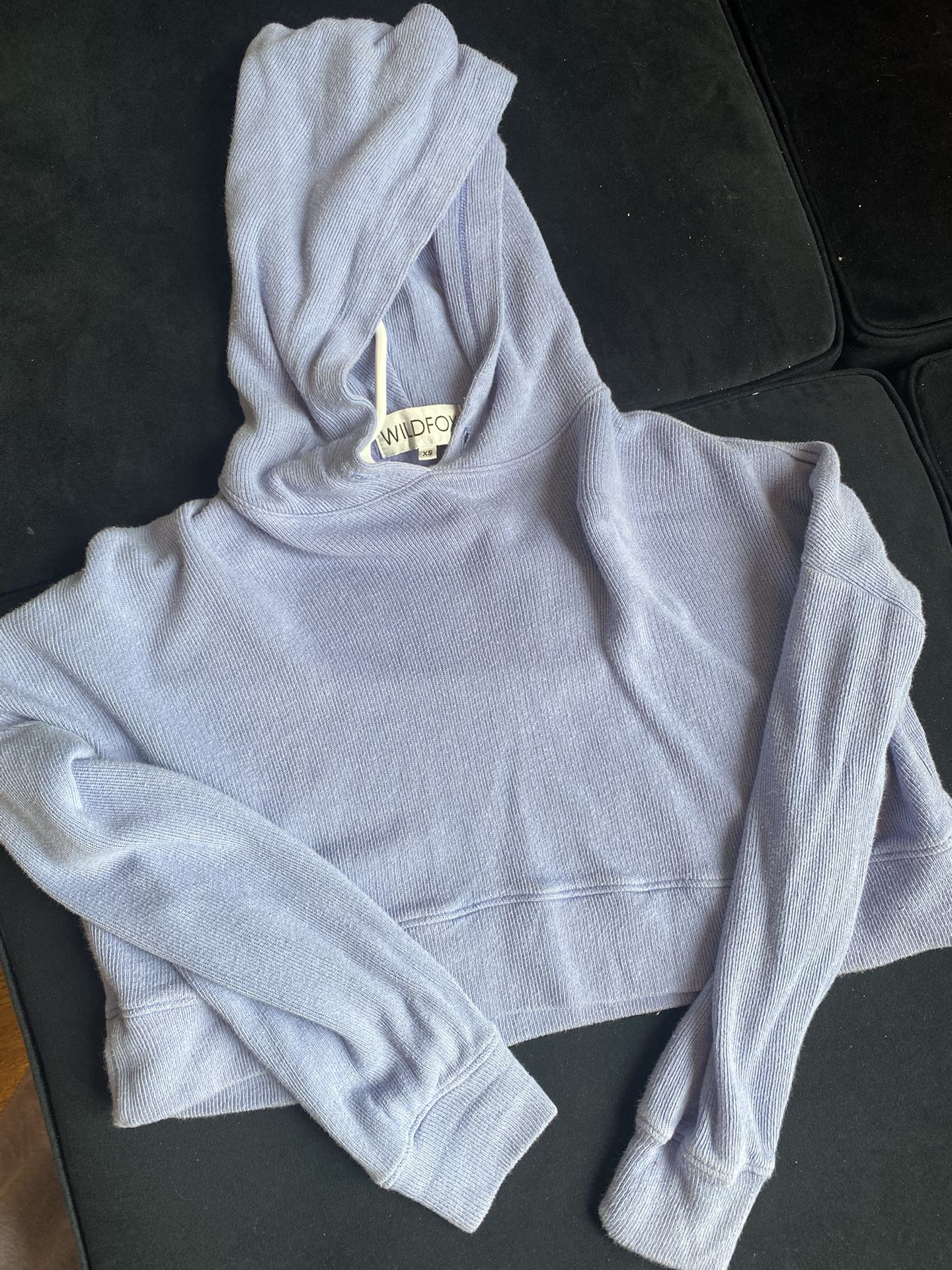 Blue, Cropped Hoodie, XS, WILDFOX