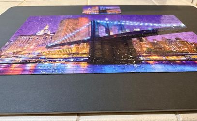 Brooklyn Bridge completed puzzle art 