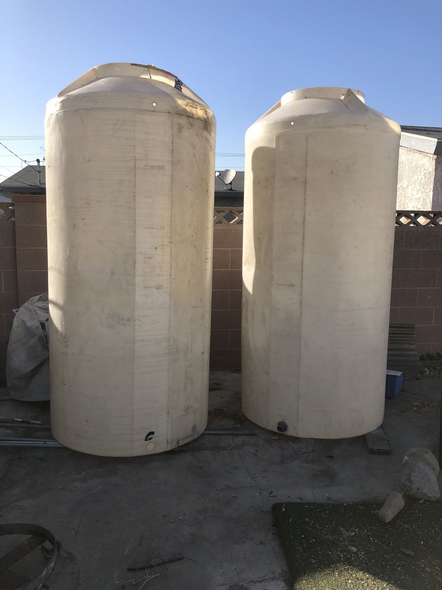 600 Gallon Water Tanks