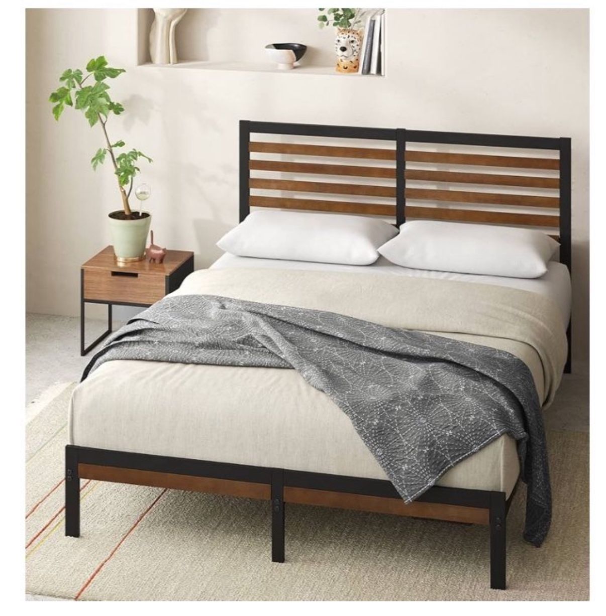 Queen Bed Frame/ Headboard