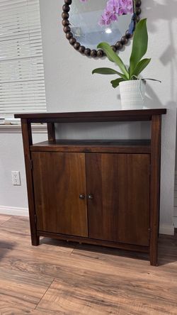 Wood Storage Cabinet / Console Table with Shelves