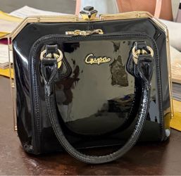 Guess Black Patent Leather Handbag