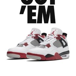 Jordan 4 Fire reds Size Swap 