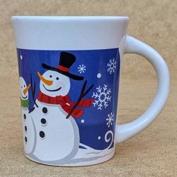 NEW San Marino 12 Oz couple of snowman Christmas holiday festive ceramic coffee mug tea cup