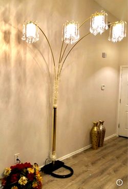 Gold floor lamp