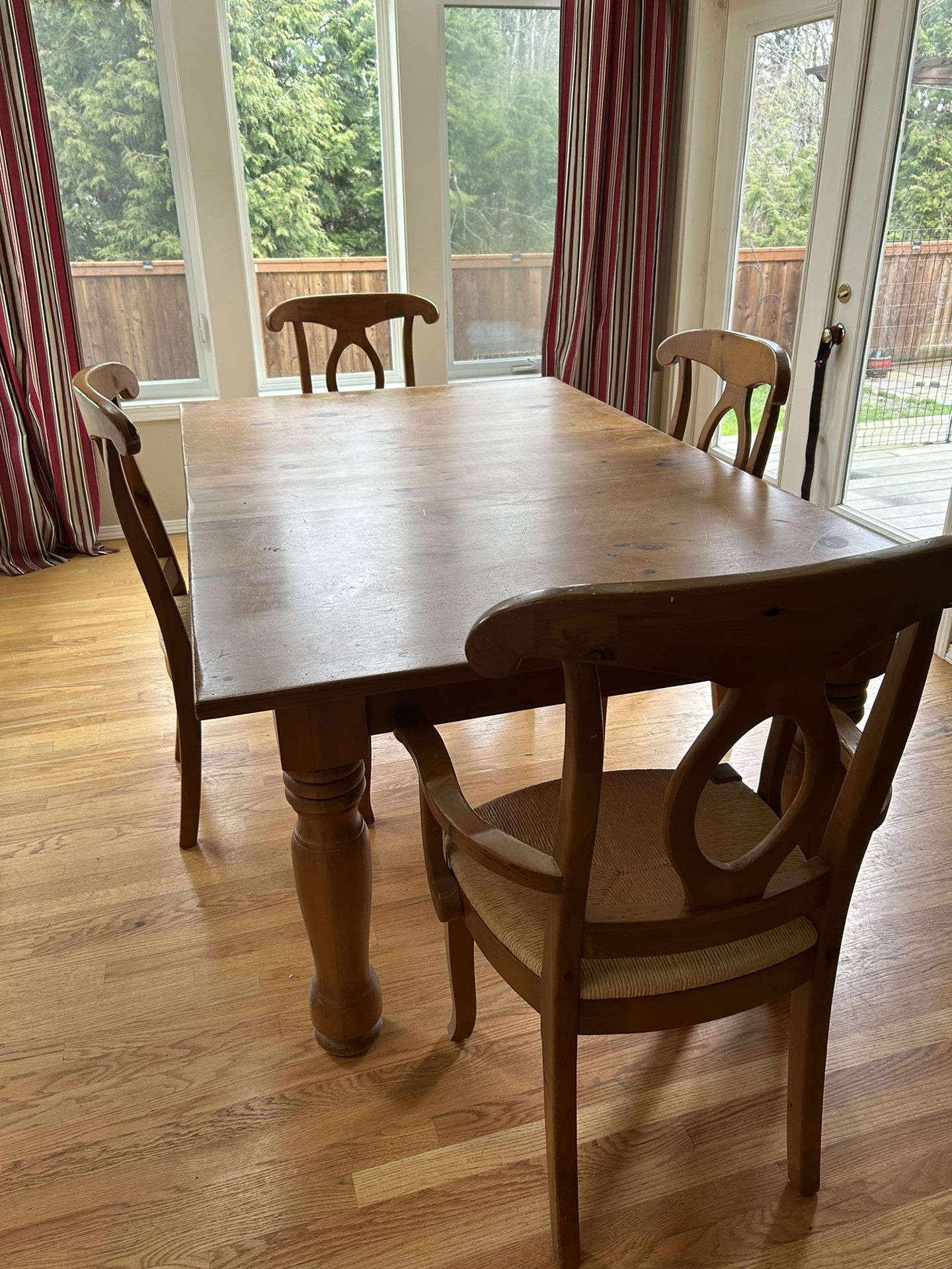 Wexford Solid Pine Dining Set w Buffet and Mirror