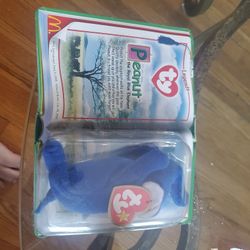 2000 McDonalds TY Beanie Peanut Blue Elephant New In Box