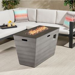 NIB Christopher Knight Home Outdoor 40-Inch Rectangular Fire Pit