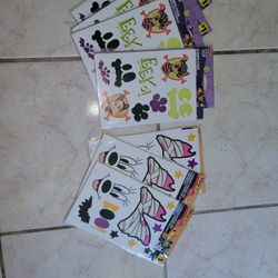 #NEW 7 PACKS OF PUMPKIN DECO STICKERS SEE DETAILS