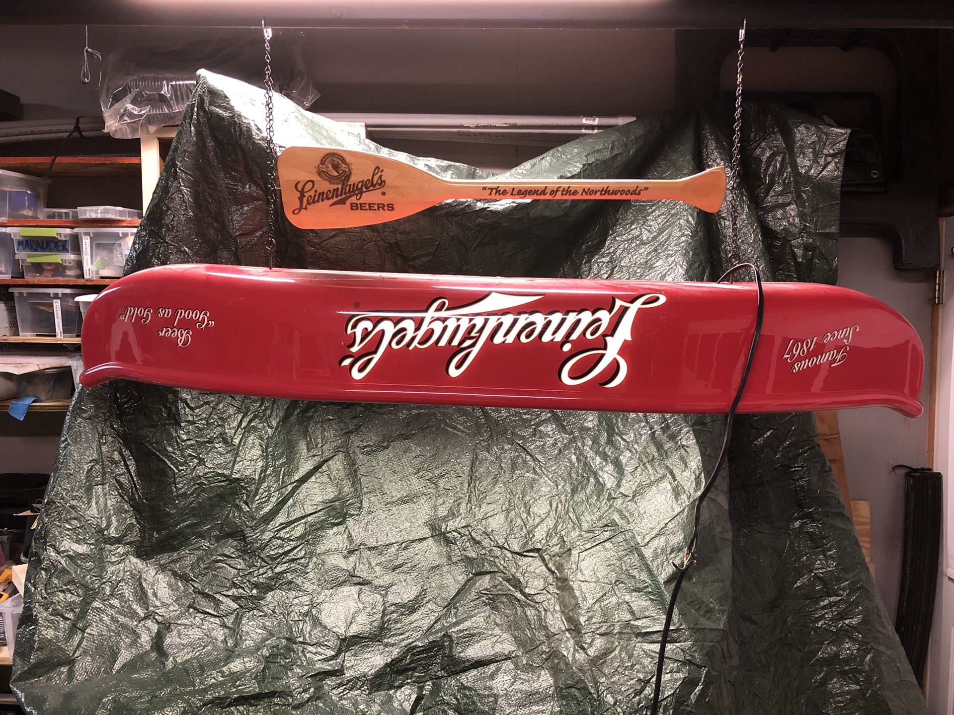 Leinenkugels pool table light canoe for Sale in Woodstock, IL OfferUp