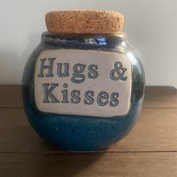 Hugs And Kisses Jar With Cork Top