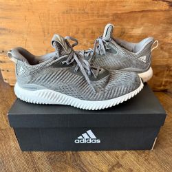Adidas Alphabounce 1 Gray/White Running Shoes Men's 8.5M