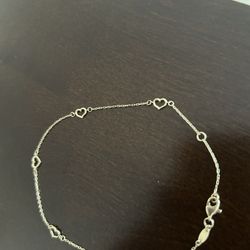 Real 10k Gold Heart Anklet