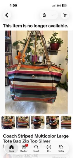 Coach Leah Bag satin never used