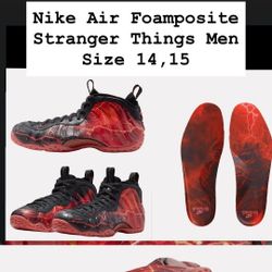 Nike Air Foamposite Stranger Things Men Size 14,15