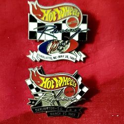 6 DIFFERENT HOT WHEELS NASCAR TRACK HAT PINS 