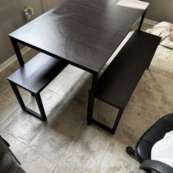 Table And 2 Benches 