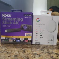 Roku Streaming Stick 4k & Chromecast w/ Google Tv