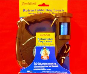 NEW Retractable Dog Leash With 20PC Waste Bags