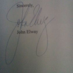 The Letter Written Or Typed For Somebody That Became An Eagle Scout From John Elway To The Eagle Boy Scout And It Was Signed By Hand From His To John 