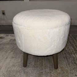 White Ottoman Poof 