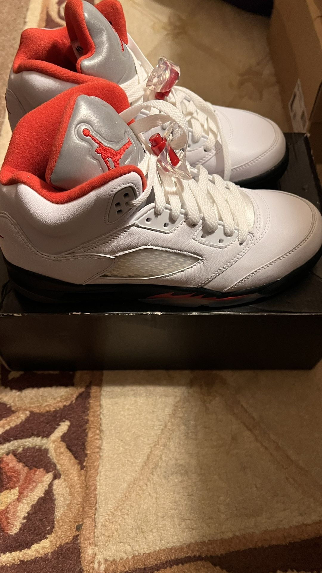 Air Jordan 5 Retro Fire Red Silver Tongue 2020 Men