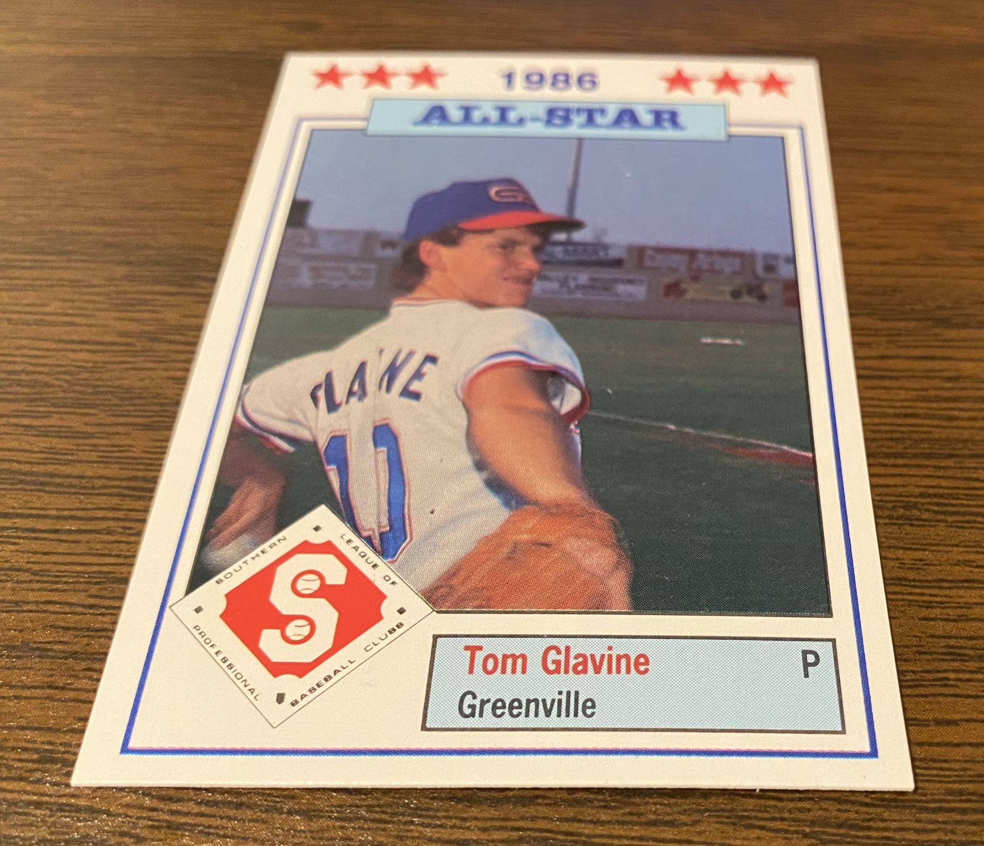 TOM GLAVINE 1986 MINOR LEAGUE ROOKIE BASEBALL CARD GREENVILLE BRAVES (AA)  for Sale in Montebello, CA - OfferUp