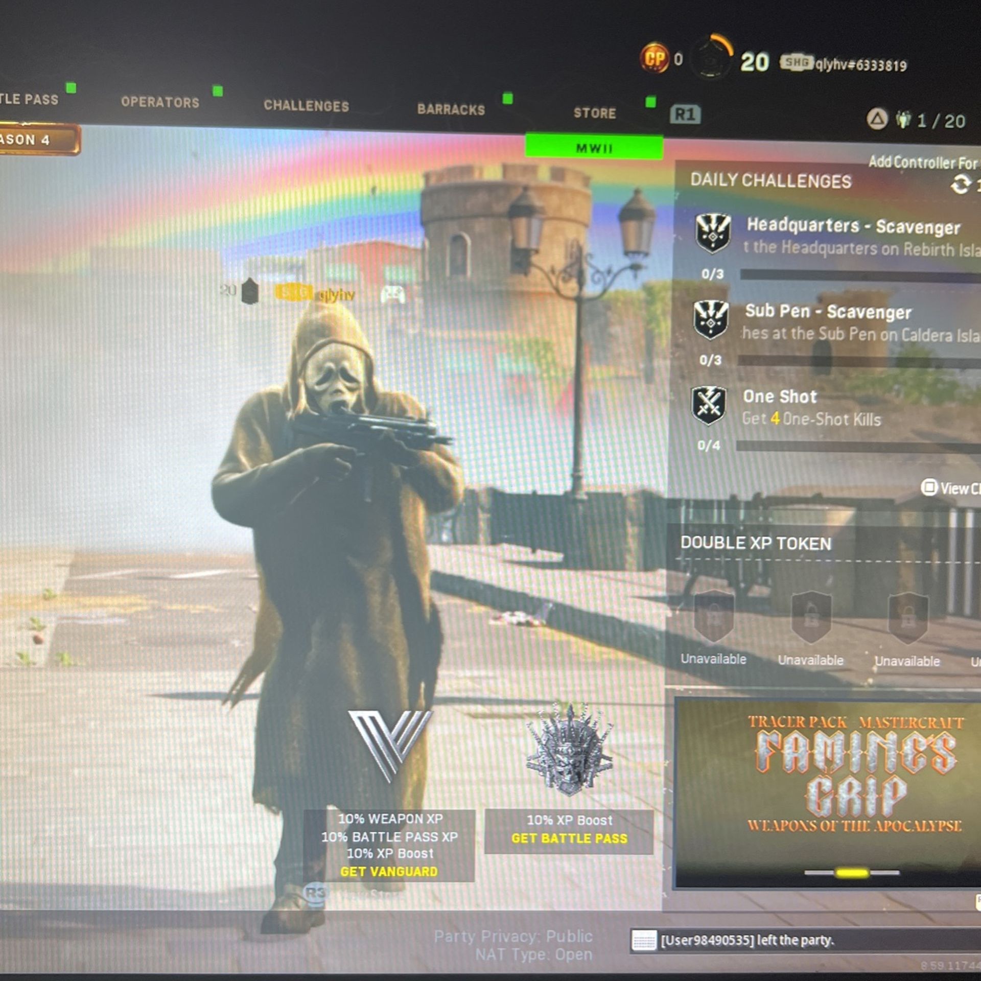 COD MODERN WARFARE ( GLITCHED SKINS, CLAN TAGS, WEAPON CAMOS)
