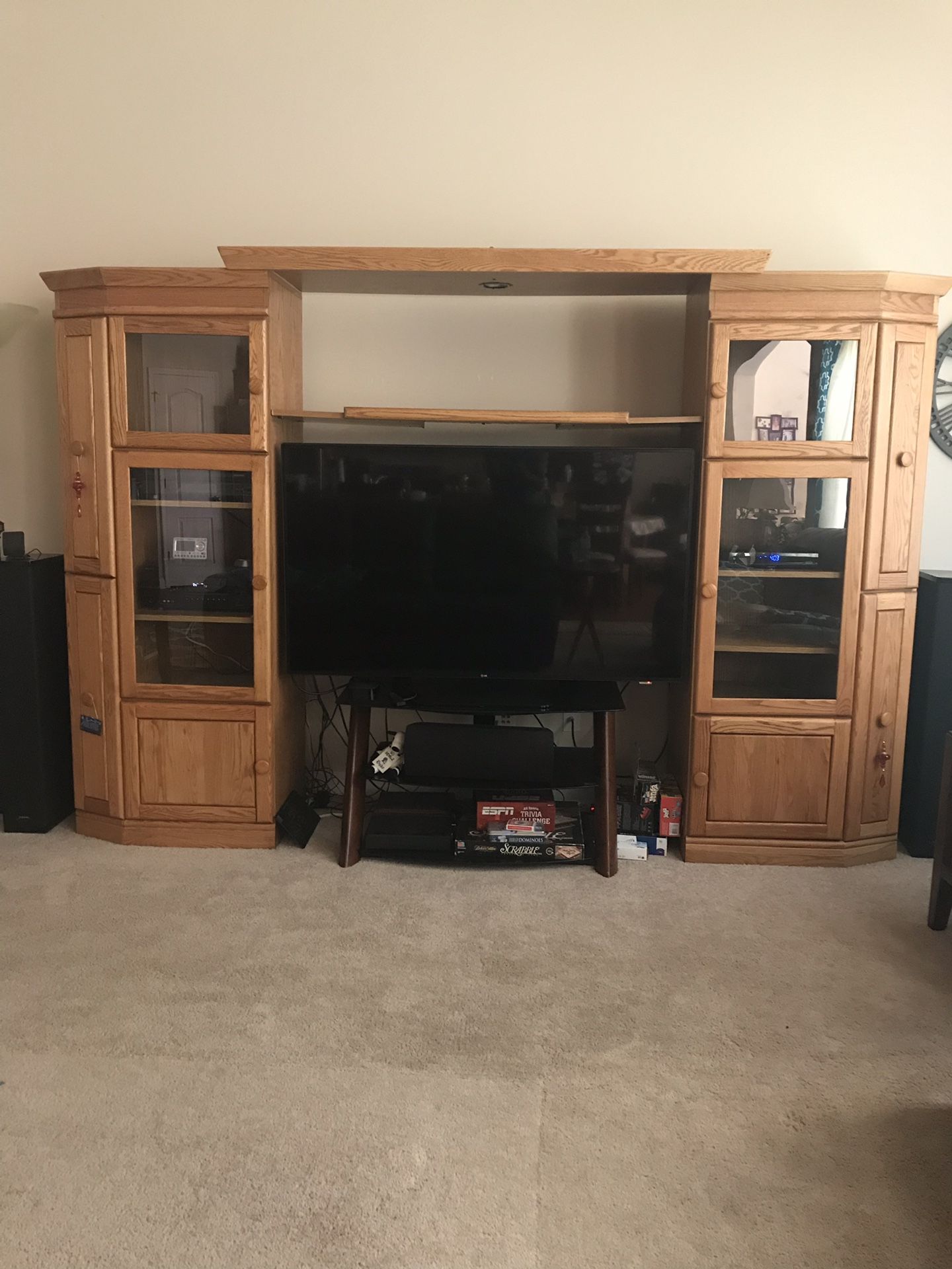 Solid Wood Entertainment Center