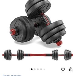 Adjustable weight dumbbells set