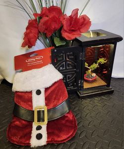 New Santa dog costume size small