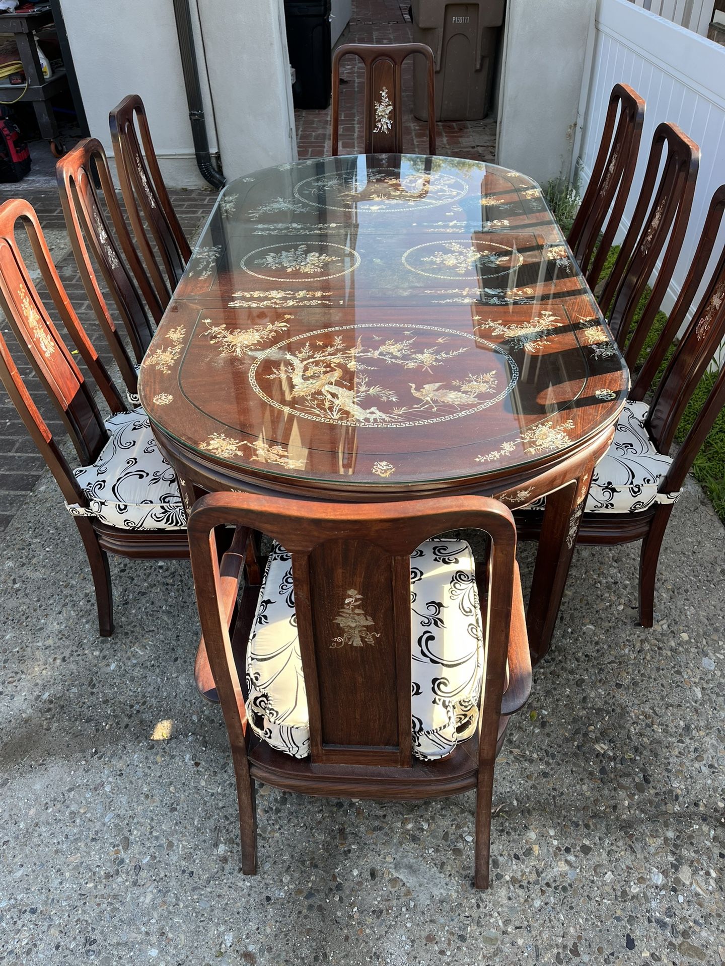 Chinese Antique Dining Table Set