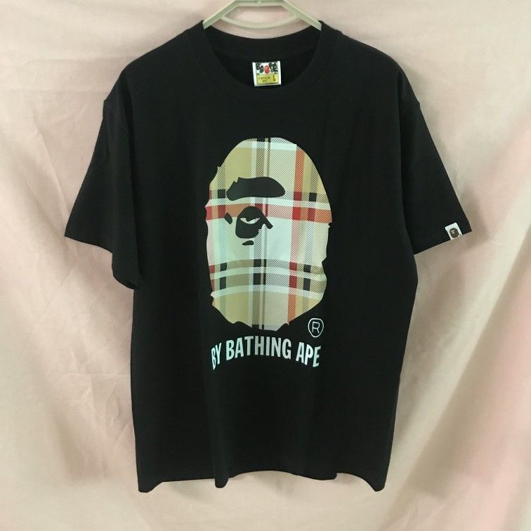 "BAPE A Bathing Ape Check by Bathing Tee
Black/Beige"