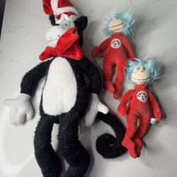 Vintage Dr. Suess Cat In The Hat Plush