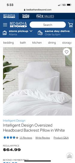 Intelligent Design Oversized Headboard Backrest Pillow