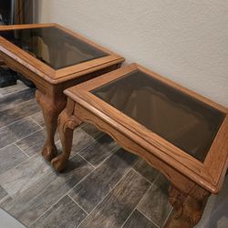 3 PIECE SOLID WOOD VINTAGE COFFEE TABLE SET