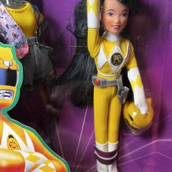 New In Box 1994 Bandai Power Rangers For Girls ‘Yellow Ranger’ Action Figure Doll