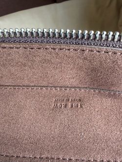 The Row Suede Zip Pouch / Clutch