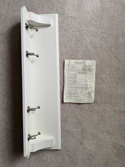 Pottery Barn Kids Classic 3 ft shelf with Hooks - does have a slight crack