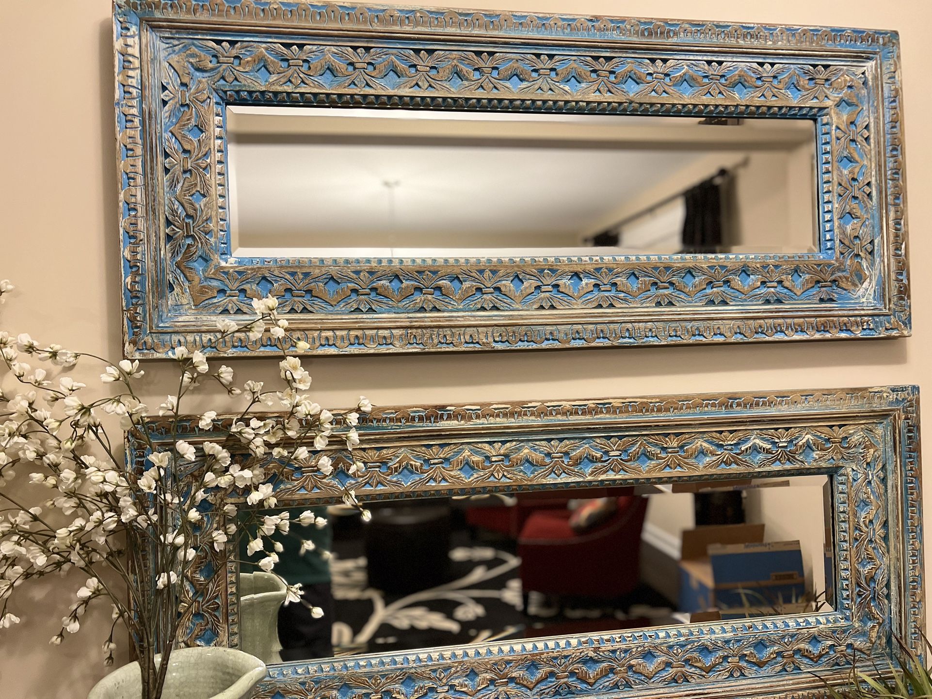 Two Pics Antique Wall Mirror