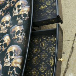 Unique 💀🖤Gothic/Eclectic/ Whismigoth TV Stand/ Console/Coffee Table with drawers