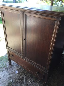 Antique tv armoire