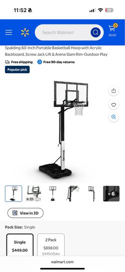 Spalding 60’ Portable Hoop
