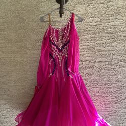 Hot pink Ballroom Standard Dress