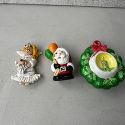 vintage christmas ornaments lot Of 3
