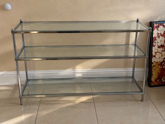 Glass Console Hall Table - 42 inches, 3 tiers