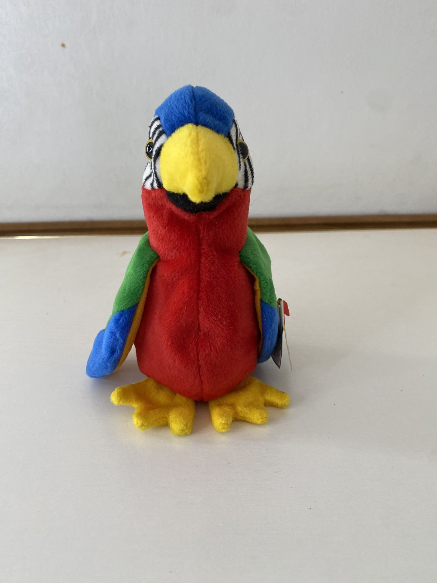 TY Beanie Baby - JABBER the Parrot Plush (6.5 inch) Stuffed Animal Toy 1998