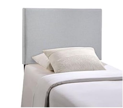 Twin Size Headboard grey Linen Fabric. Perfect For College Dorm