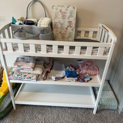 Changing Table & Diaper Can Combo 